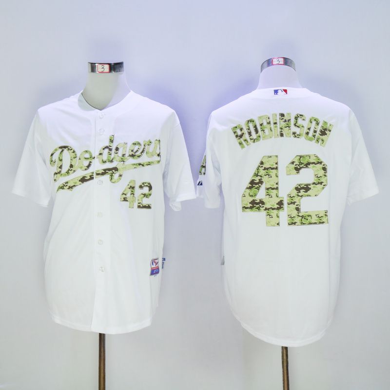 Men Los Angeles Dodgers #42 Robinson White Camo MLB Jerseys->los angeles dodgers->MLB Jersey